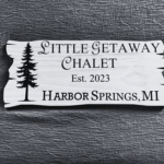 Wooden engraved sign for home